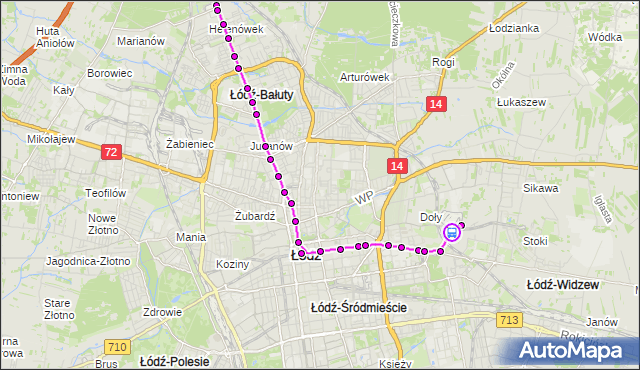 Rozkład jazdy tramwaju 4 na przystanku Telefoniczna Zajezdnia. MPKLodz na mapie Targeo