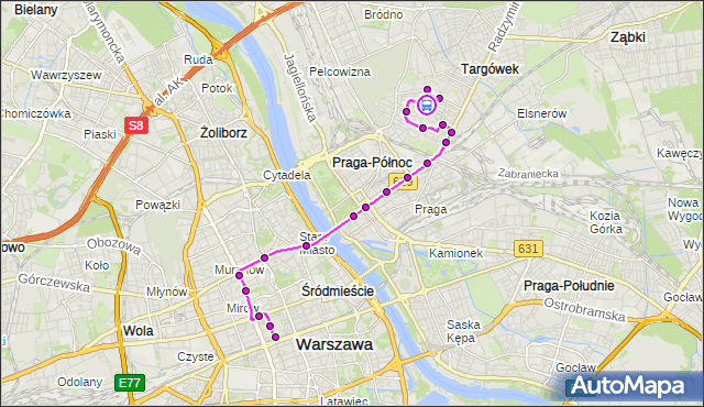 Rozkład jazdy autobusu 160 na przystanku Handlowa 01. ZTM Warszawa na mapie Targeo
