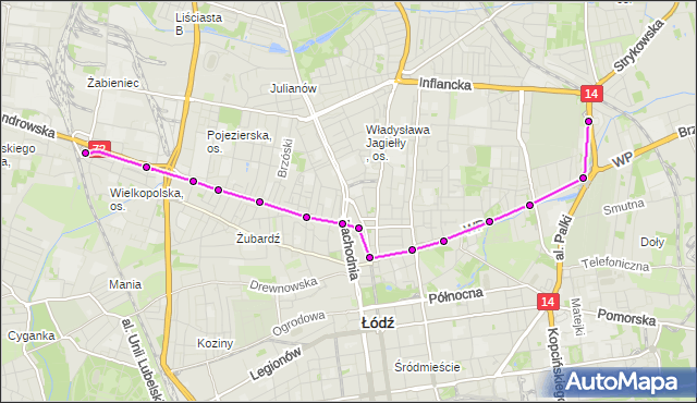 Rozkład jazdy tramwaju 5 na przystanku Limanowskiego - Woronicza. MPKLodz na mapie Targeo