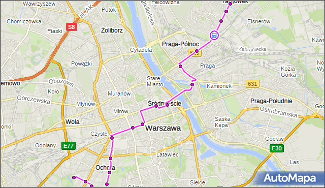 Rozkład jazdy autobusu 512 na przystanku Piotra Skargi 01. ZTM Warszawa na mapie Targeo