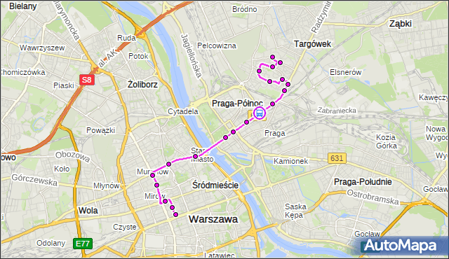 Rozkład jazdy autobusu 160 na przystanku Szwedzka 01. ZTM Warszawa na mapie Targeo