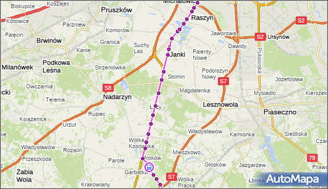 Rozkład jazdy autobusu 728 na przystanku Brzozowa 01. ZTM Warszawa na mapie Targeo