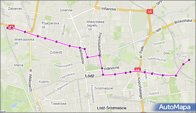 Rozkład jazdy tramwaju 5 na przystanku Pomorska - Konstytucyjna. MPKLodz na mapie Targeo