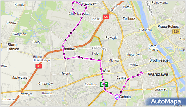Rozkład jazdy autobusu N43 na przystanku Bitwy Warszawskiej 1920 r. 06. ZTM Warszawa na mapie Targeo