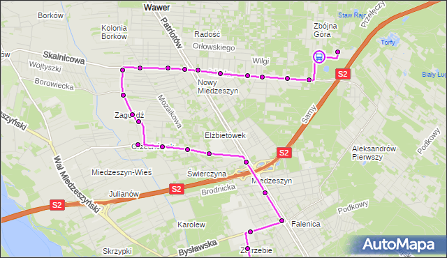 Rozkład jazdy autobusu 161 na przystanku Cygańska 01. ZTM Warszawa na mapie Targeo