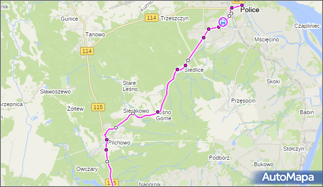 Rozkład jazdy autobusu 106 na przystanku Police Szpital 11. ZDiTM Szczecin na mapie Targeo