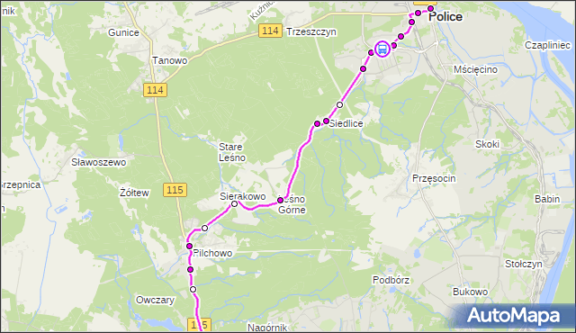 Rozkład jazdy autobusu 106 na przystanku Police PCK 11. ZDiTM Szczecin na mapie Targeo