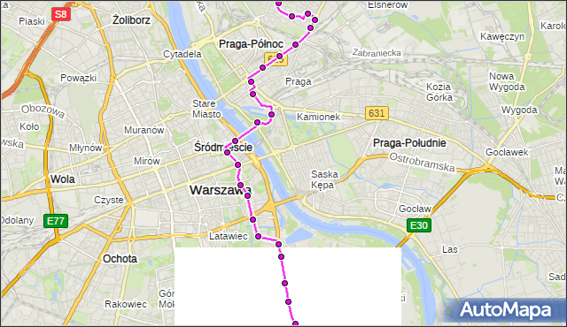 Rozkład jazdy autobusu 162 na przystanku Jeziorko Czerniakowskie 01. ZTM Warszawa na mapie Targeo