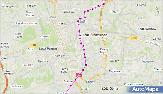 Rozkład jazdy tramwaju 6 na przystanku Pabianicka - 3 Maja. MPKLodz na mapie Targeo