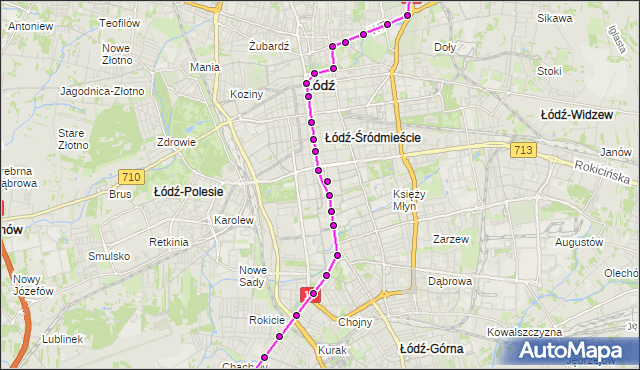 Rozkład jazdy tramwaju 6 na przystanku Pabianicka - Rudzka. MPKLodz na mapie Targeo
