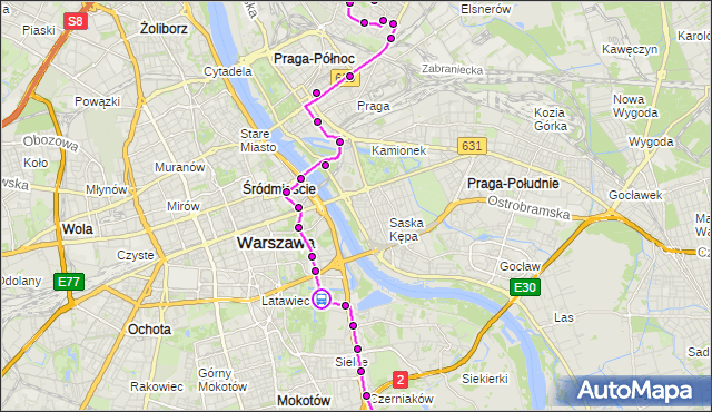 Rozkład jazdy autobusu 162 na przystanku Agrykola 02. ZTM Warszawa na mapie Targeo