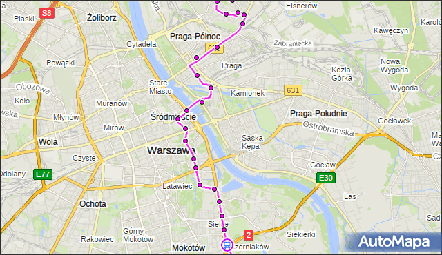 Rozkład jazdy autobusu 162 na przystanku al.Witosa 02. ZTM Warszawa na mapie Targeo