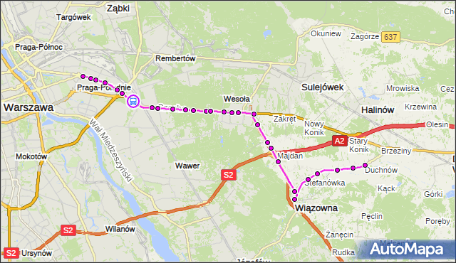 Rozkład jazdy autobusu 730 na przystanku Edisona 02. ZTM Warszawa na mapie Targeo