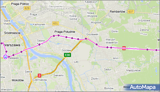 Rozkład jazdy autobusu 502 na przystanku Metro Politechnika 08. ZTM Warszawa na mapie Targeo