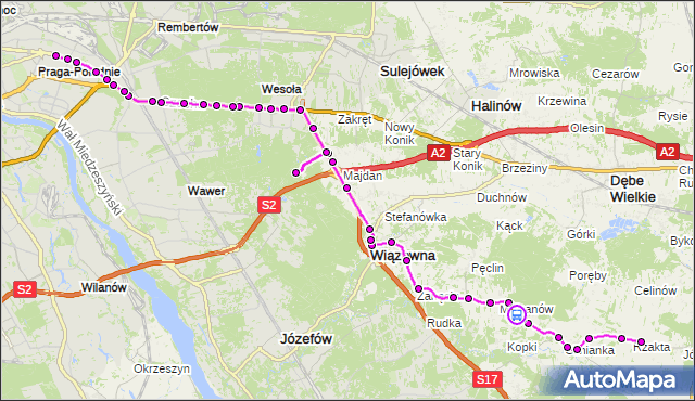 Rozkład jazdy autobusu 720 na przystanku Wierzbowa 01. ZTM Warszawa na mapie Targeo