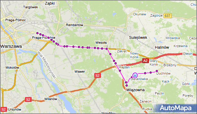 Rozkład jazdy autobusu 730 na przystanku Boryszew 01. ZTM Warszawa na mapie Targeo