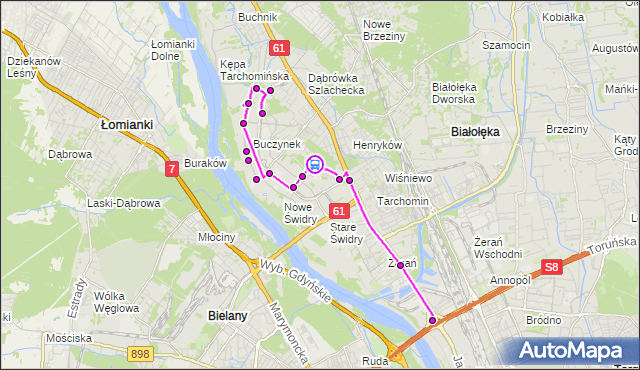 Rozkład jazdy autobusu 516 na przystanku Ćmielowska 01. ZTM Warszawa na mapie Targeo
