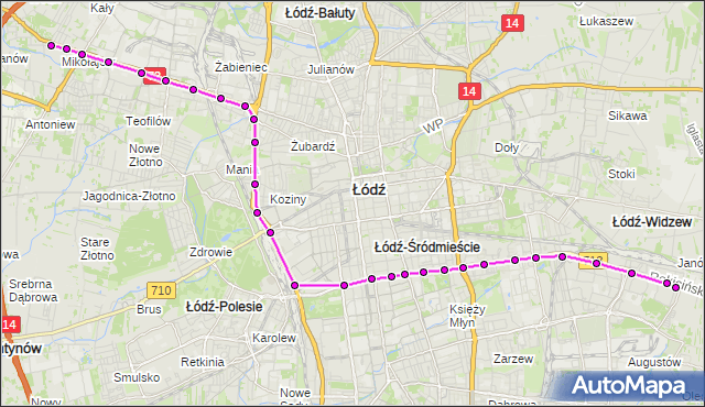 Rozkład jazdy tramwaju 8 na przystanku Widzew Augustów. MPKLodz na mapie Targeo