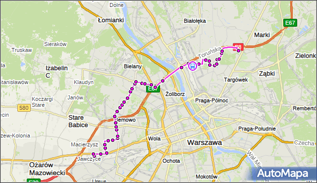 Rozkład jazdy autobusu 112 na przystanku Bazyliańska 04. ZTM Warszawa na mapie Targeo