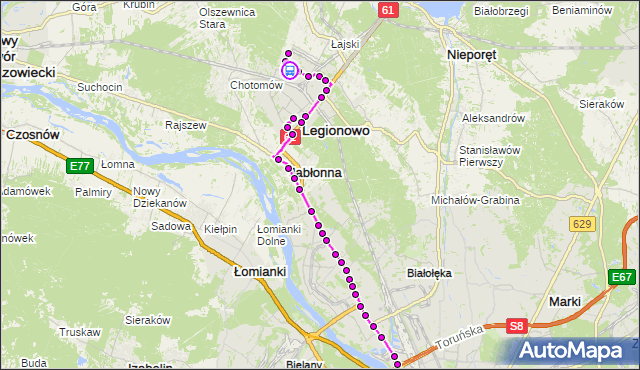 Rozkład jazdy autobusu 731 na przystanku Cmentarz 01. ZTM Warszawa na mapie Targeo