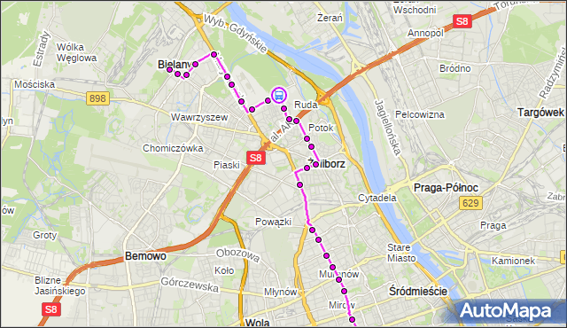 Rozkład jazdy autobusu N46 na przystanku Klaudyny 03. ZTM Warszawa na mapie Targeo
