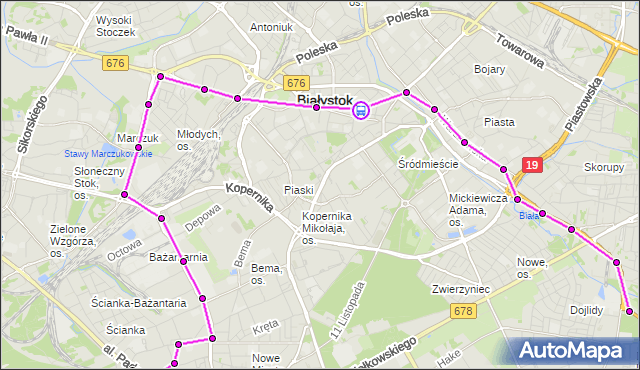 Rozkład jazdy autobusu 2 na przystanku MALMEDA/ZAMENHOFA. BKM na mapie Targeo