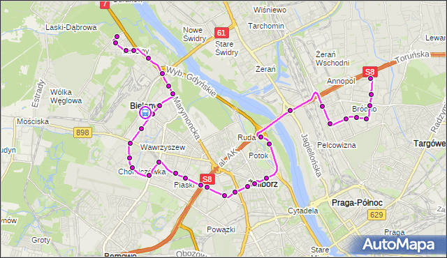 Rozkład jazdy autobusu 114 na przystanku Metro Młociny 01. ZTM Warszawa na mapie Targeo