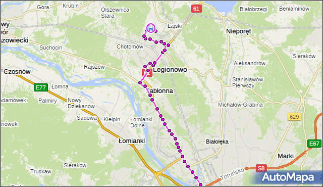 Rozkład jazdy autobusu 731 na przystanku Szarych Szeregów 02. ZTM Warszawa na mapie Targeo