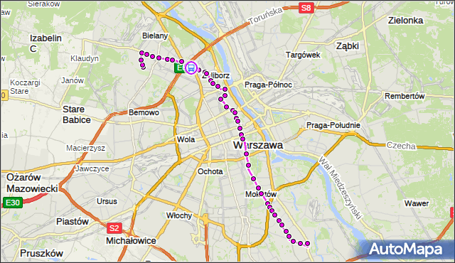 Rozkład jazdy autobusu 116 na przystanku Metro Marymont 01. ZTM Warszawa na mapie Targeo
