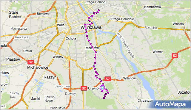 Rozkład jazdy autobusu 166 na przystanku Lanciego 01. ZTM Warszawa na mapie Targeo