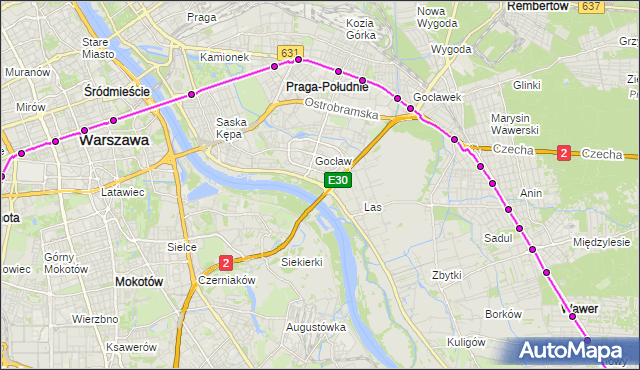 Rozkład jazdy autobusu 521 na przystanku PKP Miedzeszyn 01. ZTM Warszawa na mapie Targeo