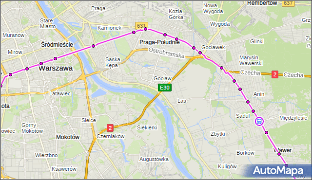 Rozkład jazdy autobusu 521 na przystanku PKP Międzylesie 01. ZTM Warszawa na mapie Targeo