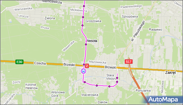 Rozkład jazdy autobusu 198 na przystanku Sagalli 02. ZTM Warszawa na mapie Targeo