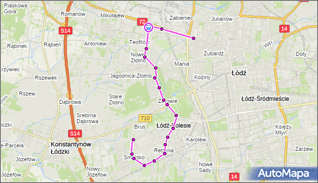 Rozkład jazdy autobusu 76 na przystanku Traktorowa - Łanowa. MPKLodz na mapie Targeo