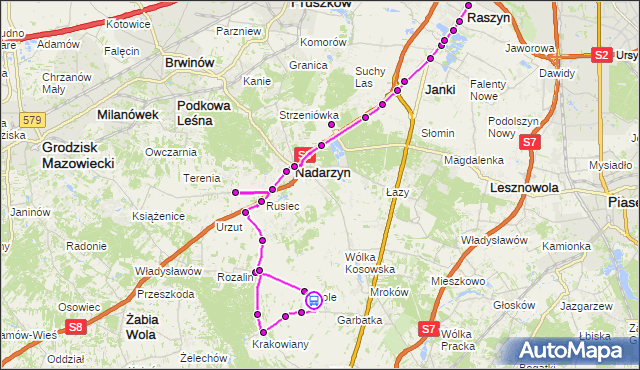 Rozkład jazdy autobusu 733 na przystanku Parole 01. ZTM Warszawa na mapie Targeo