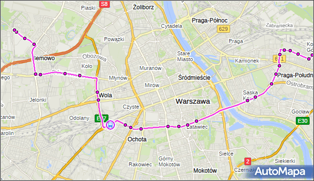 Rozkład jazdy autobusu 523 na przystanku Dw.Zachodni 02. ZTM Warszawa na mapie Targeo