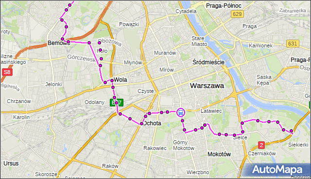 Rozkład jazdy autobusu 167 na przystanku GUS 01. ZTM Warszawa na mapie Targeo