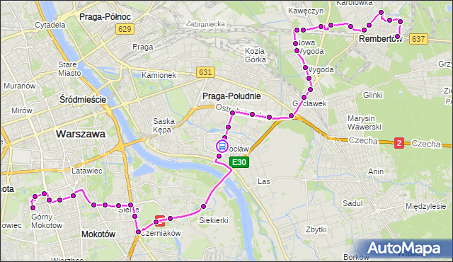 Rozkład jazdy autobusu 168 na przystanku Bora-Komorowskiego 03. ZTM Warszawa na mapie Targeo