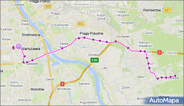 Rozkład jazdy autobusu 525 na przystanku Centrum 06. ZTM Warszawa na mapie Targeo