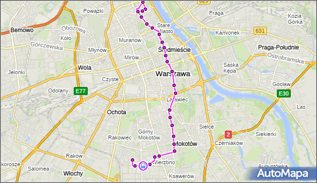 Rozkład jazdy autobusu 222 na przystanku Woronicza 05. ZTM Warszawa na mapie Targeo