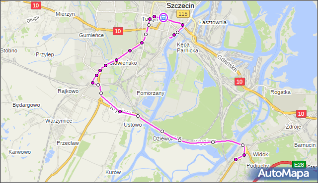 Rozkład jazdy autobusu 61 na przystanku Plac Zwycięstwa 11. ZDiTM Szczecin na mapie Targeo