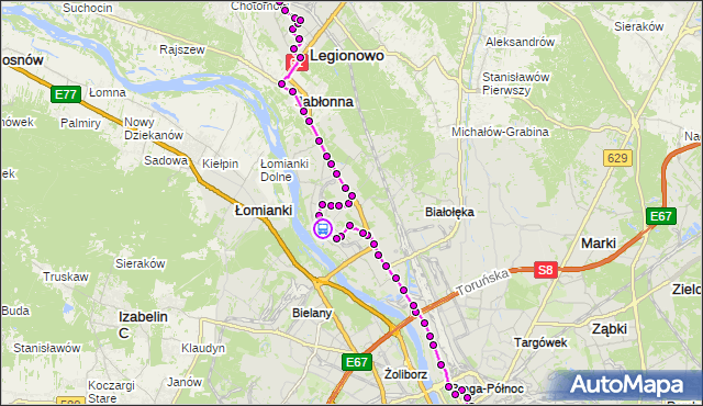 Rozkład jazdy autobusu N63 na przystanku Mehoffera 02. ZTM Warszawa na mapie Targeo