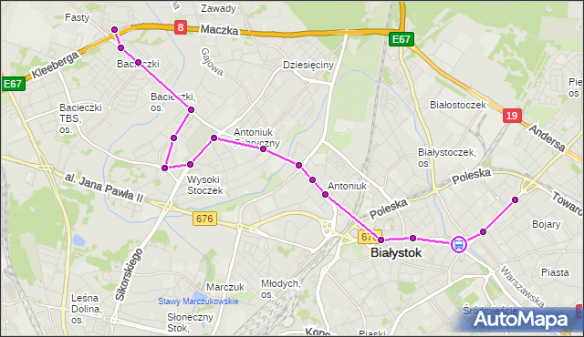 Rozkład jazdy autobusu 9 na przystanku AL.PIŁSUDSKIEGO/RZEKA BIAŁA. BKM na mapie Targeo