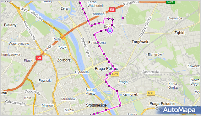 Rozkład jazdy autobusu N64 na przystanku Chodecka 01. ZTM Warszawa na mapie Targeo