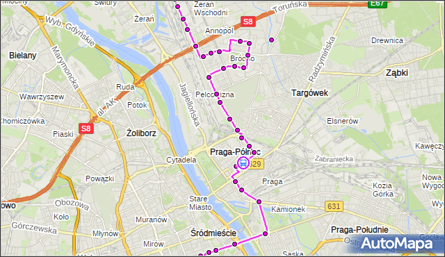 Rozkład jazdy autobusu N64 na przystanku Konopacka 01. ZTM Warszawa na mapie Targeo