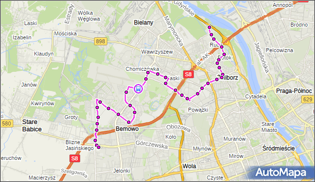 Rozkład jazdy autobusu 122 na przystanku Piastów Śląskich 03. ZTM Warszawa na mapie Targeo