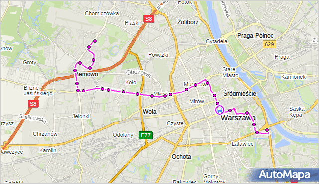 Rozkład jazdy autobusu 171 na przystanku Centrum 04. ZTM Warszawa na mapie Targeo