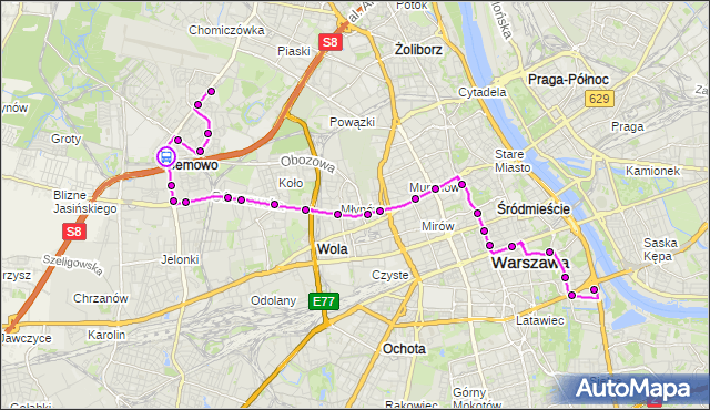 Rozkład jazdy autobusu 171 na przystanku Dywizjonu 303 02. ZTM Warszawa na mapie Targeo