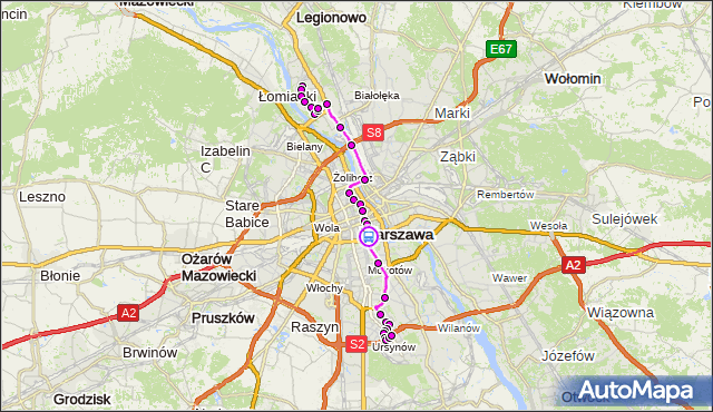 Rozkład jazdy autobusu 503 na przystanku pl.Na Rozdrożu 01. ZTM Warszawa na mapie Targeo