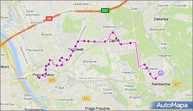 Rozkład jazdy autobusu 199 na przystanku Rembertów-Akademia 01. ZTM Warszawa na mapie Targeo